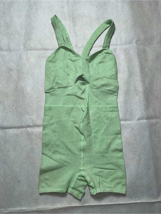FP Movement by Free People Pants - Free People Movement green ribbed one piece shorts romper size XS/S